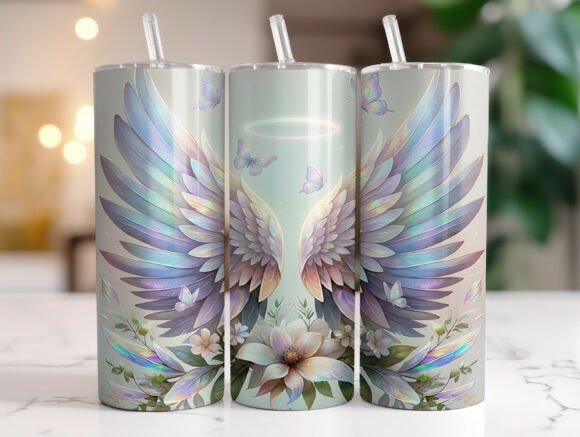 Angel Wings 20oz Skinny Tumbler Wrap Review