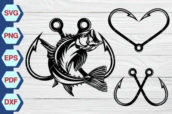 Bass Fishing SVG, Fishing Hook SVG-EP312 Review