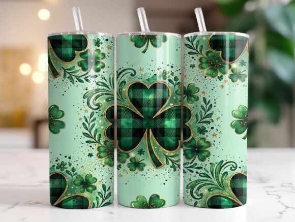 Buffalo Plaid Shamrock Clover Tumbler Review