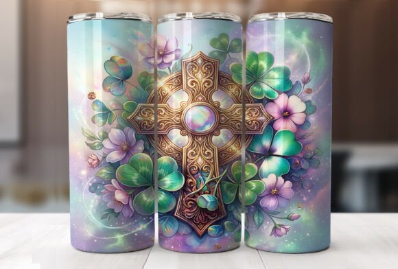 Celtic Cross Shamrock 20oz Tumbler Wrap Review