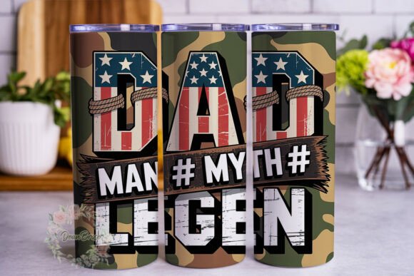 Dad Camo Flag Tumbler Wrap PNG Review