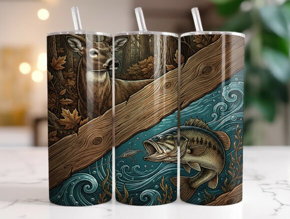 Deer Bass Tumbler Wrap Hunting Fishing Review