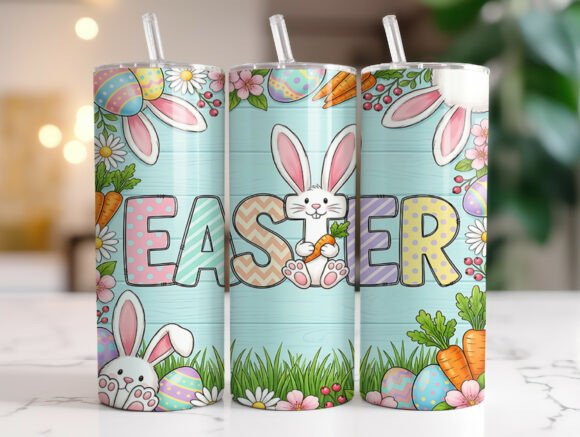 Easter Bunny Pastel Wood Tumbler Wrap Review