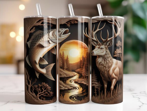 Engraved Fishing Wildlife Tumbler Wrap Review