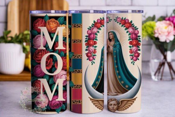 Floral MOM Blessed Mother 20oz Tumbler