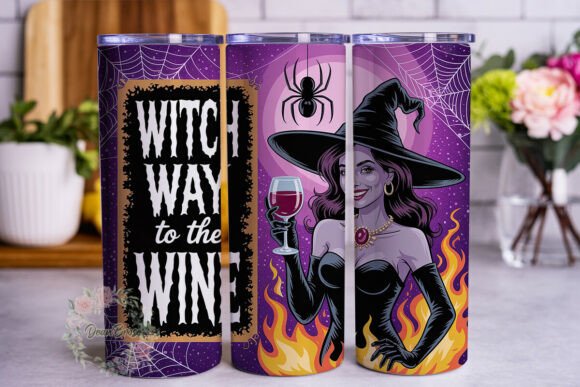 Halloween Wine Witch 20oz Tumbler Wrap Review