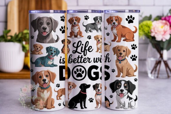 Happy Dog Paw Print 20oz Tumbler Wrap Review