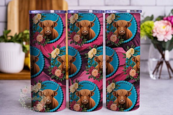 Highland Cattle Floral 20oz Tumbler Wrap Review
