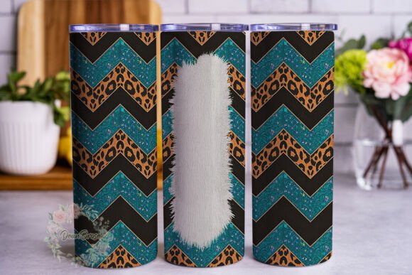 Leopard Teal Glitter Chevron 20oz Tumble Review