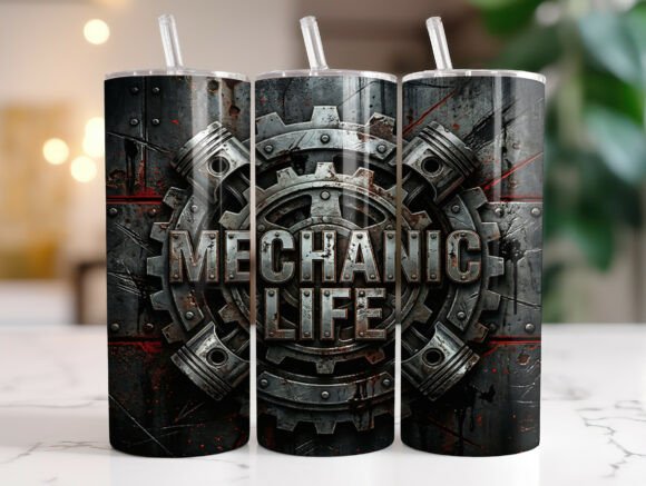 Mechanic Life 20oz Tumbler Wrap Design Review