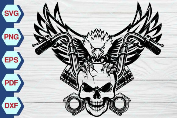 Motorcycle Skull SVG, Eagle Biker -EP306 Review