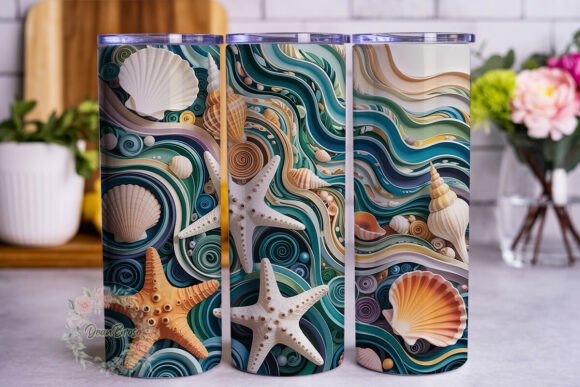 Ocean Quilling Art 20oz Tumbler Wrap Review