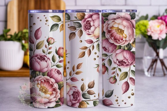 Pink Gold Floral Watercolor Tumbler Review