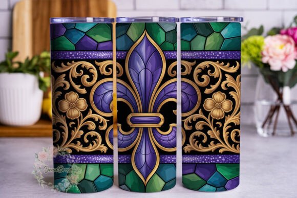 Royal Fleur De Lis Stained Glass 20oz Tu Review