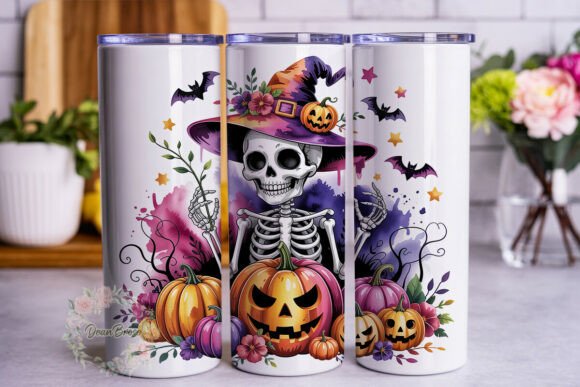 Spooky Skeleton Witch Hat 20oz Tumbler Review