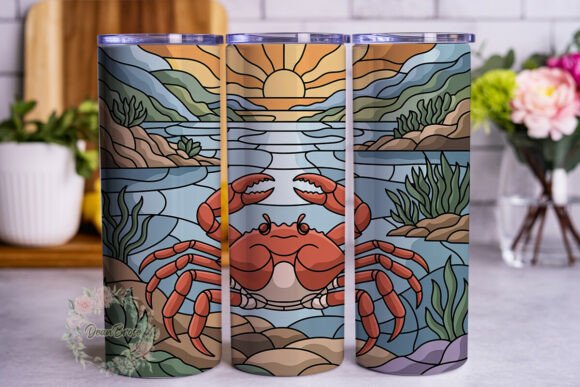 Stained Glass Crab Ocean 20oz Wrap Review