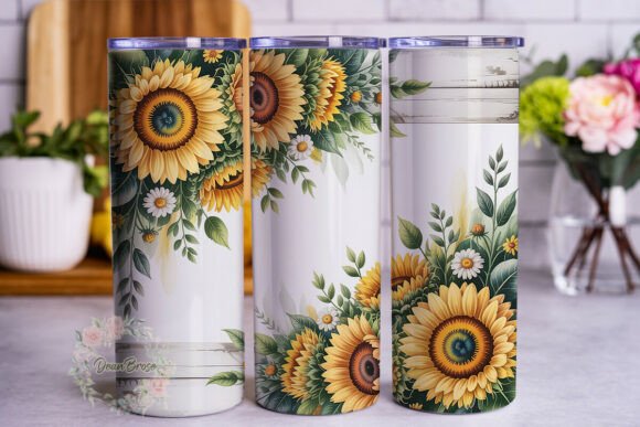 Sunflower Rustic Wood 20oz Tumbler Wrap Review