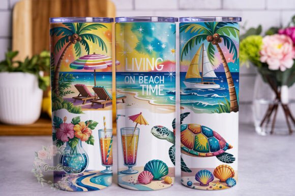 Vibrant Beach Sunset Turtle Embroidery Review
